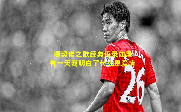 堤契诺之歌经典语录如果有一天我明白了什么是爱情