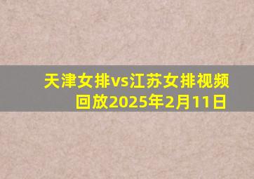 天津女排vs江苏女排视频回放2025年2月11日