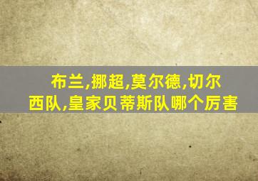 布兰,挪超,莫尔德,切尔西队,皇家贝蒂斯队哪个厉害