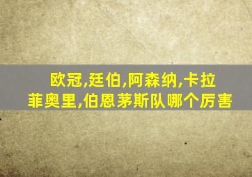 欧冠,廷伯,阿森纳,卡拉菲奥里,伯恩茅斯队哪个厉害
