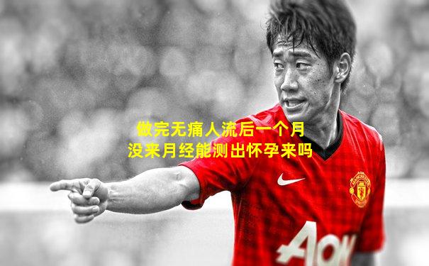 做完无痛人流后一个月没来月经能测出怀孕来吗