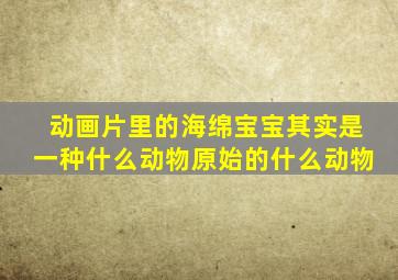 动画片里的海绵宝宝其实是一种什么动物原始的什么动物