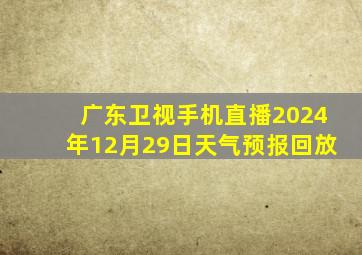 广东卫视手机直播2024年12月29日天气预报回放