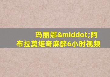 玛丽娜·阿布拉莫维奇麻醉6小时视频